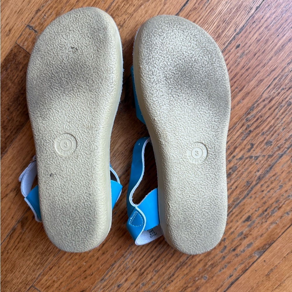 Saltwater Sufer Sandals Teal Blue Size: 3 - Picture 3 of 5